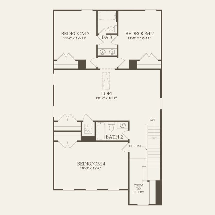 Second Floor 4 br / 3.5 ba