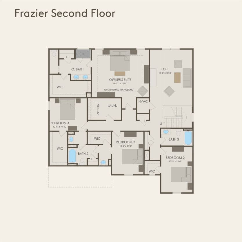 Second Floor 4 br / 3.5 ba