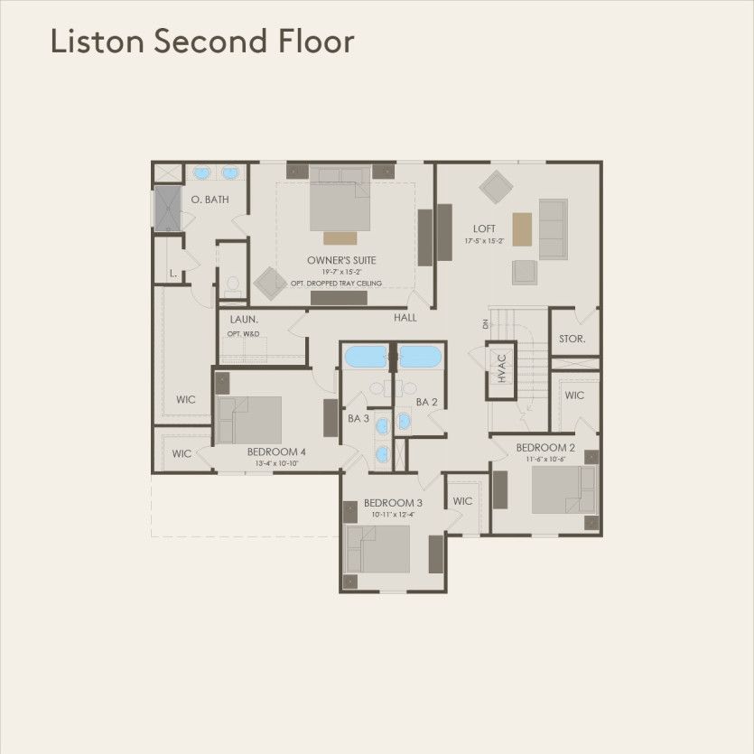Second Floor 4 br / 3.5 ba