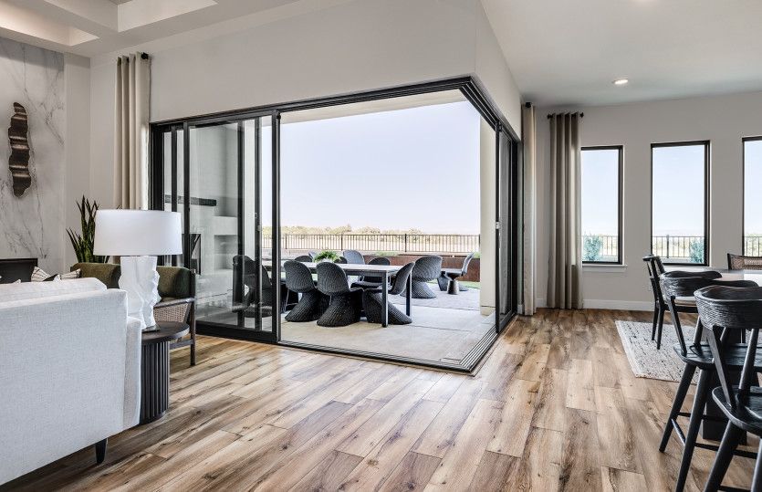 Lots of natural light throughout due to the oversized windows and doors.