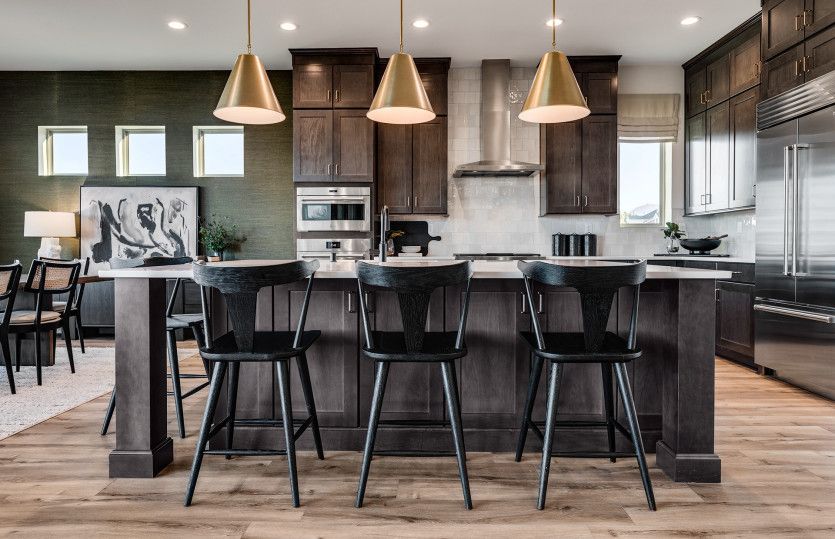 The Pro kitchen layout accomodates a spacious kitchen designed to fit everything you need.