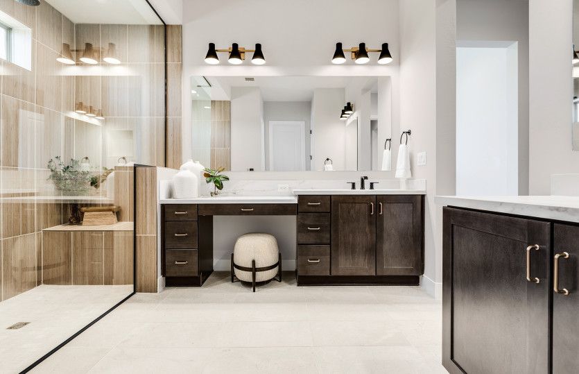 Double vanities, perfect for getting ready in the mornings.