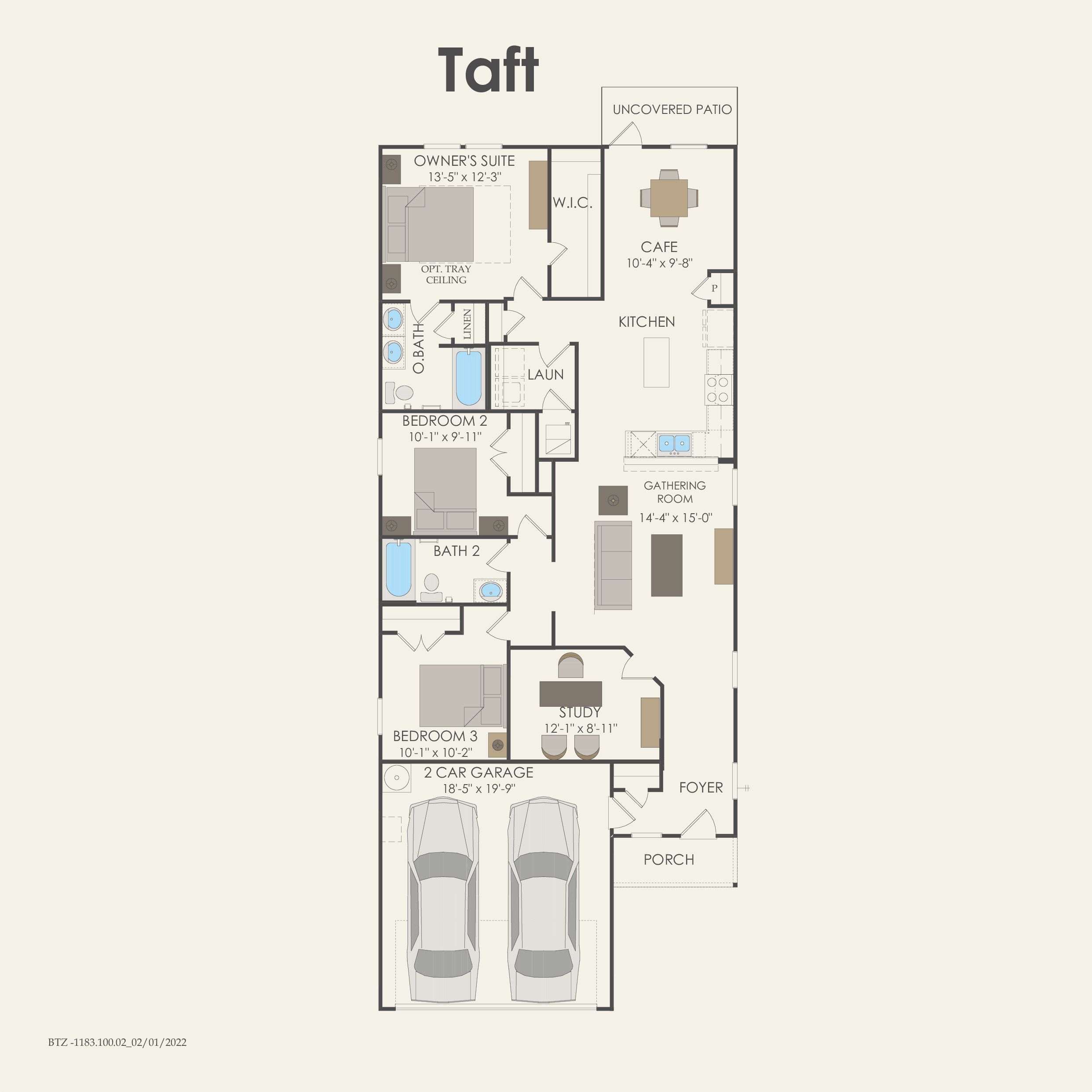 First Floor 3 br / 2 ba