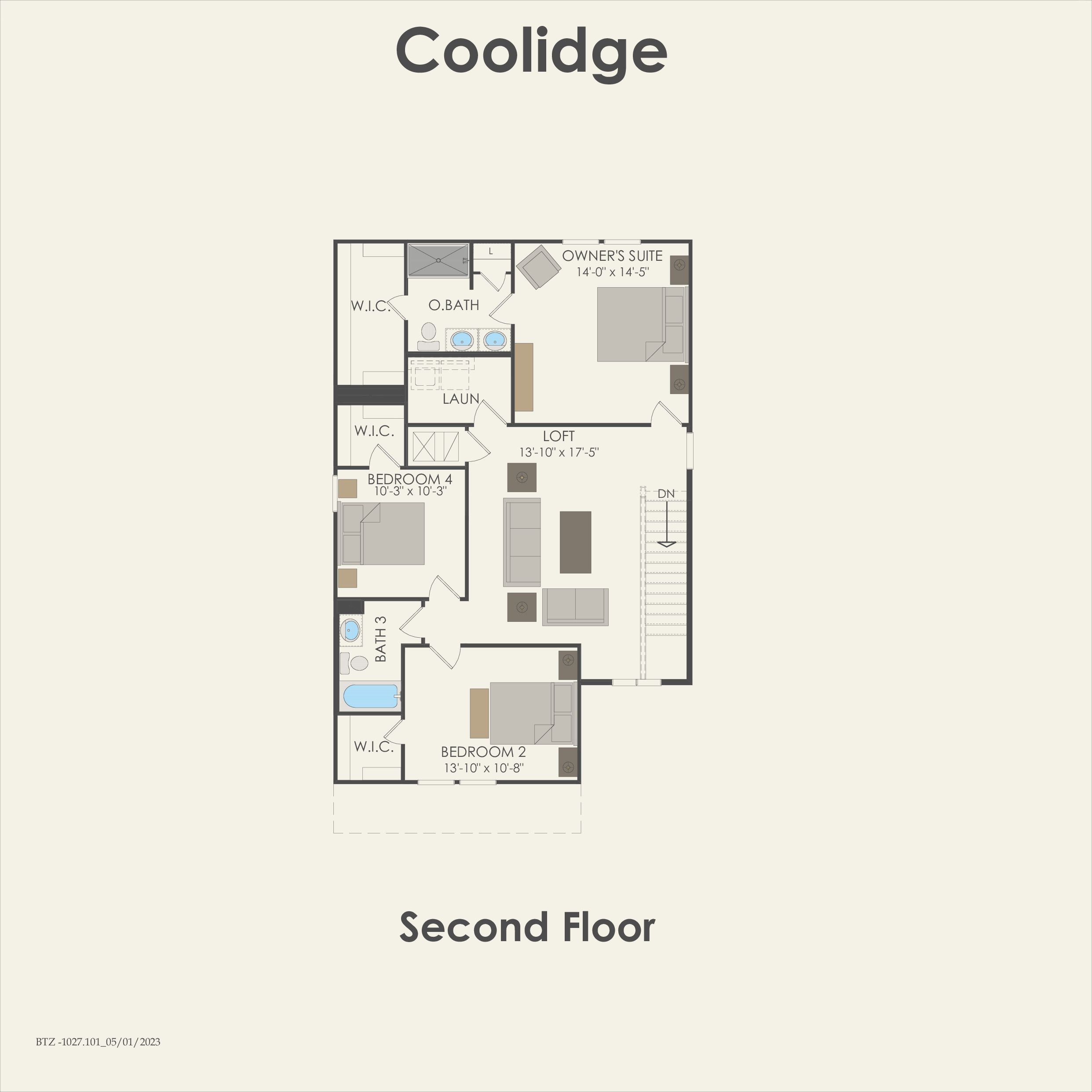 Second Floor 4 br / 3 ba