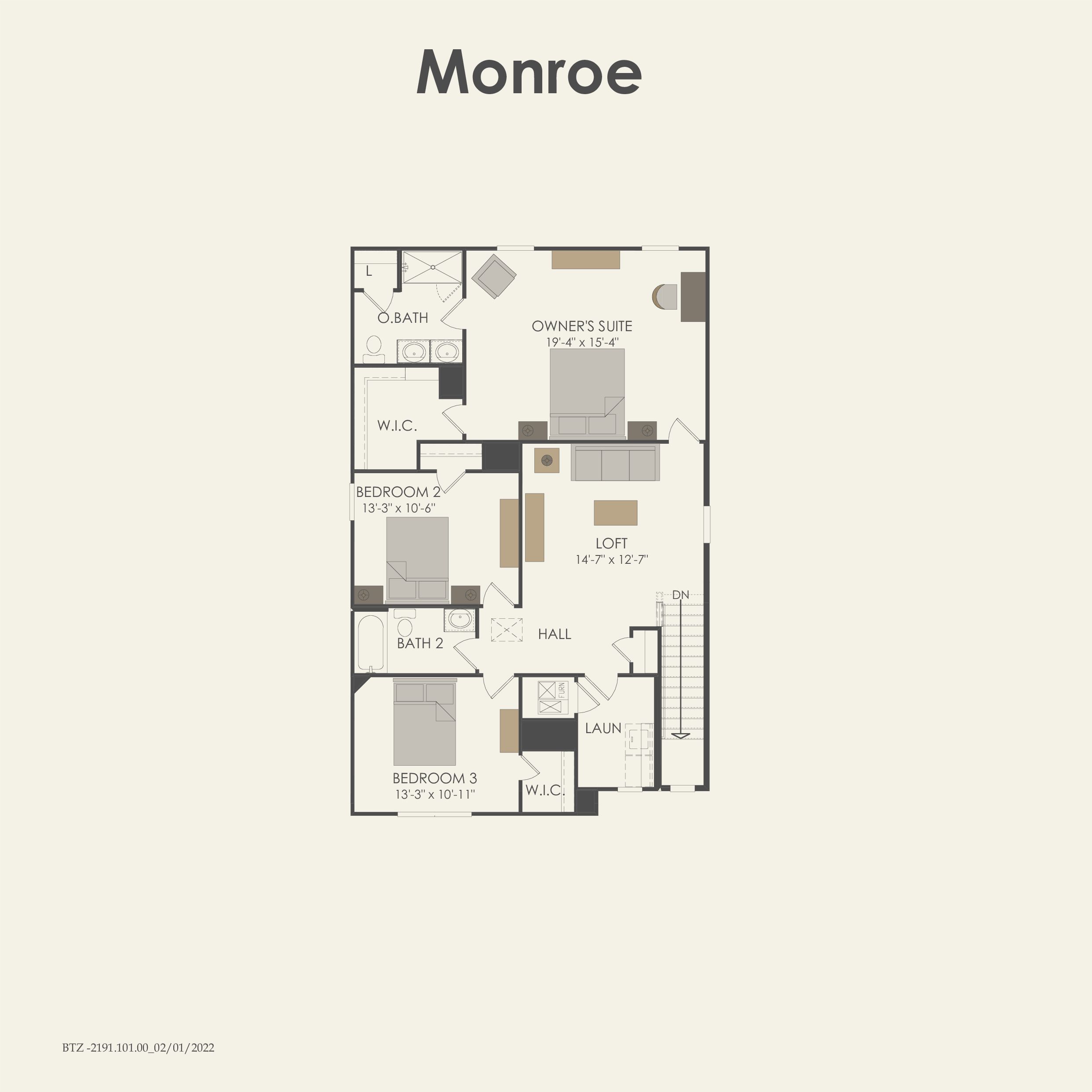 Second Floor 4 br / 3 ba
