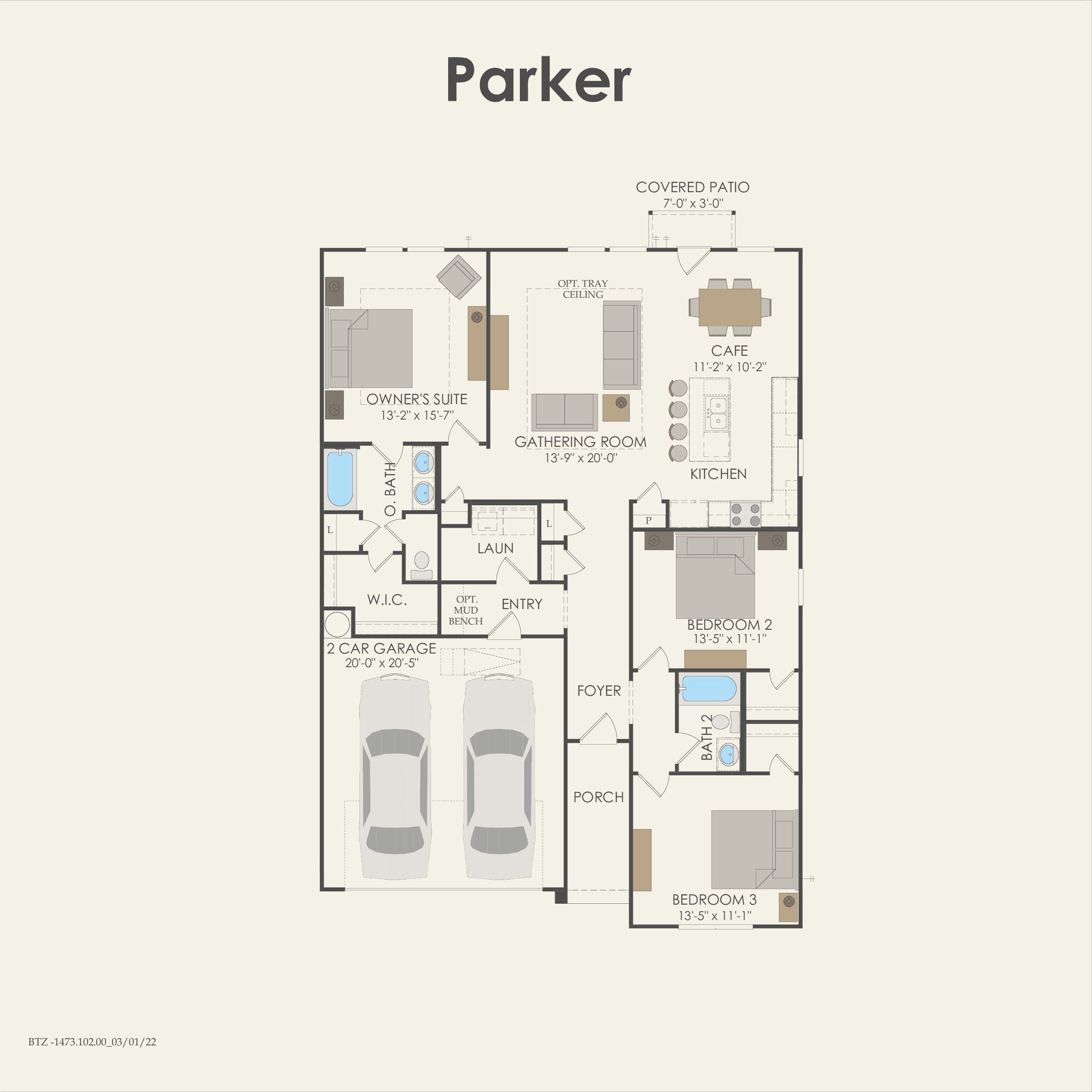 First Floor 3 br / 2 ba