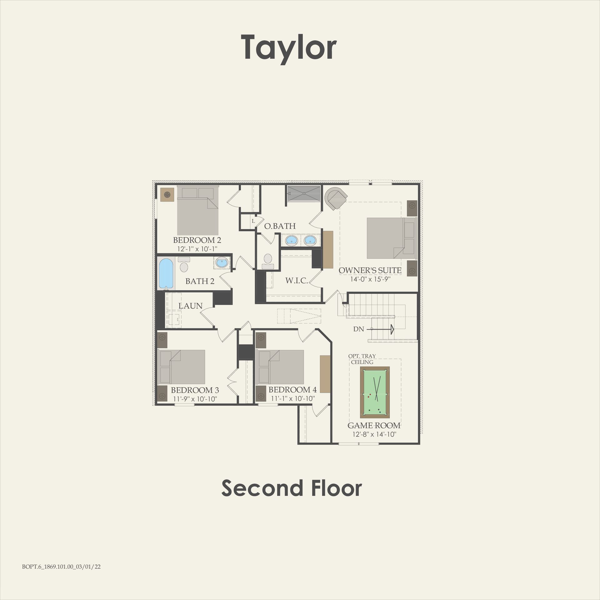 Second Floor 4 br / 2.5 ba