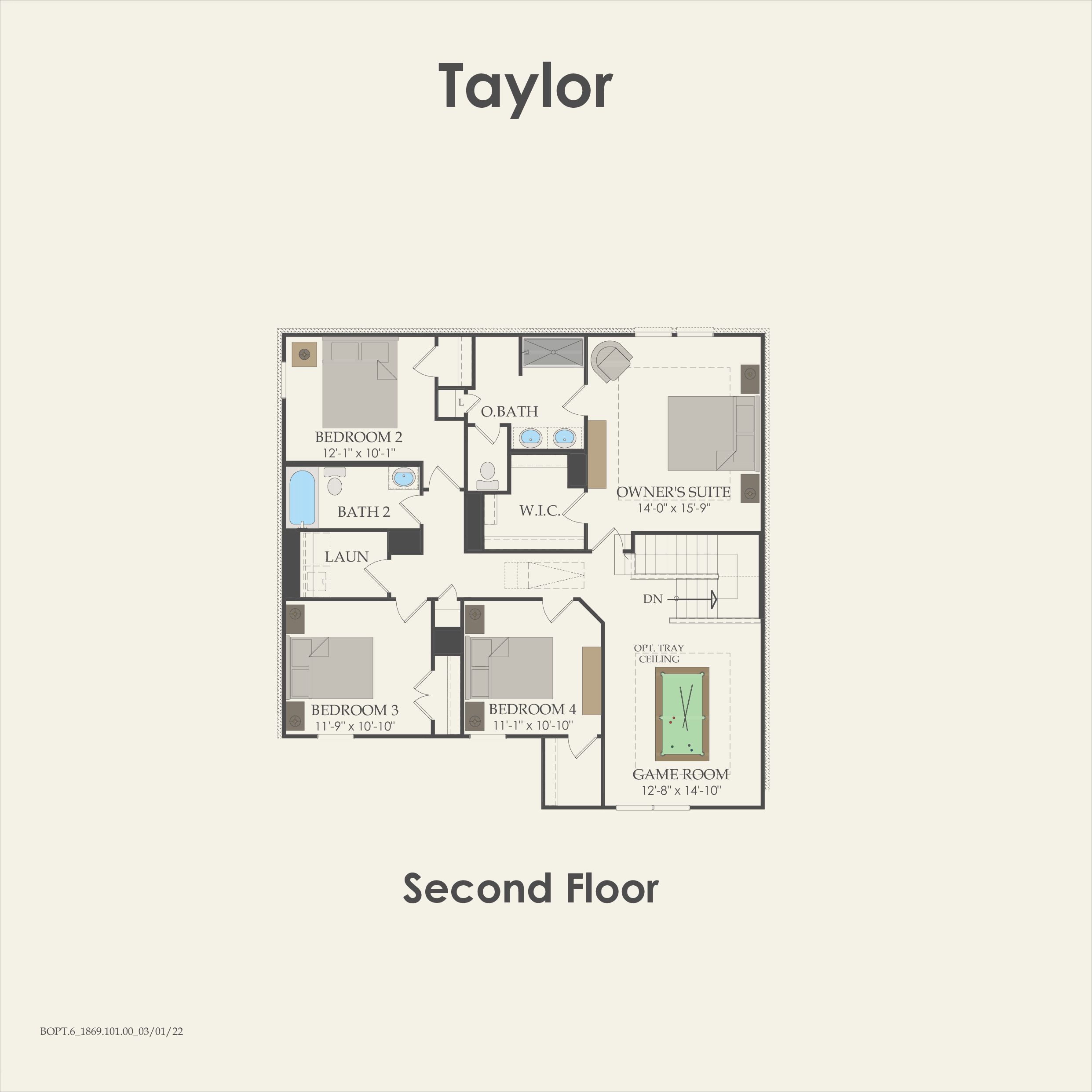 Second Floor 4 br / 2.5 ba