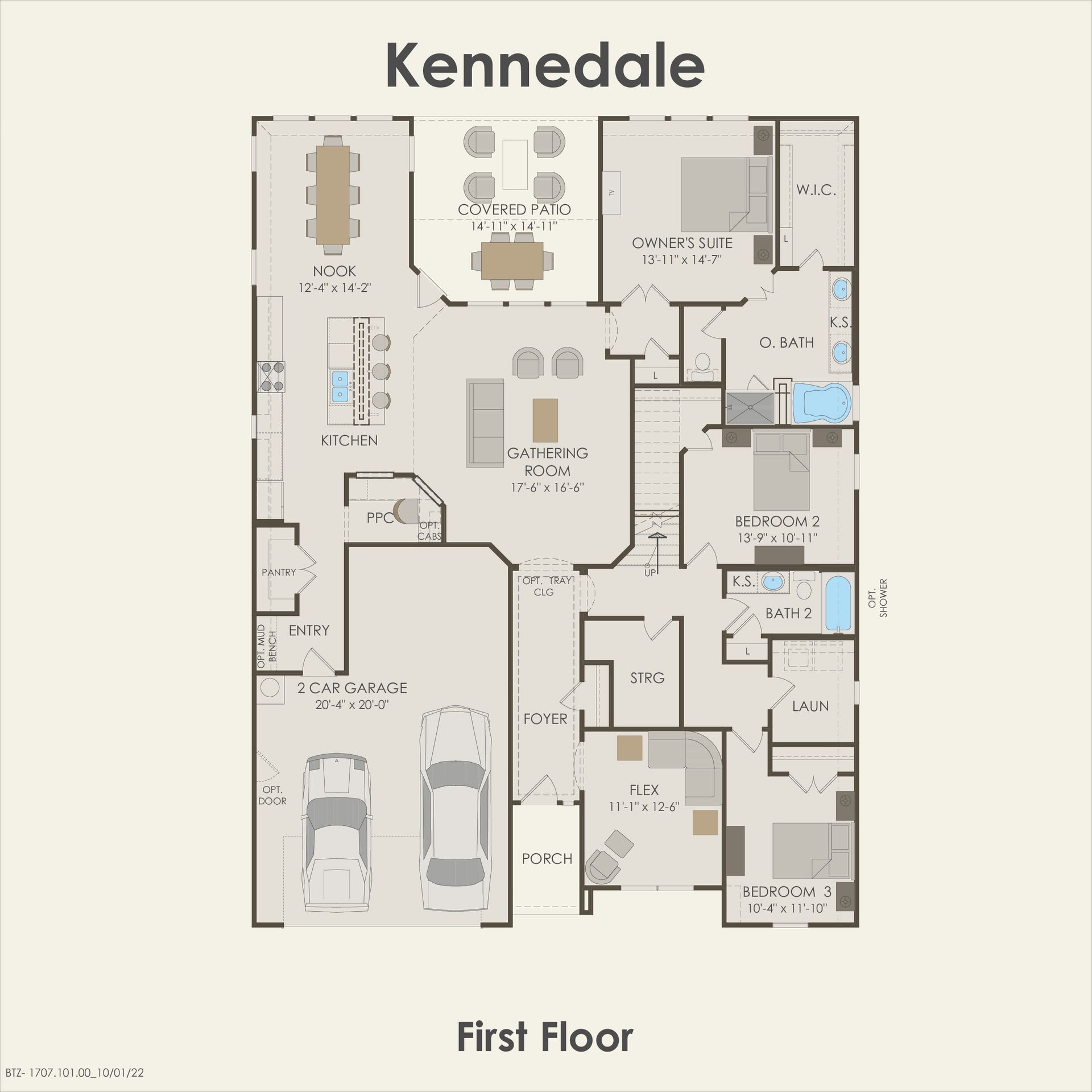 First Floor 3 br / 2 ba