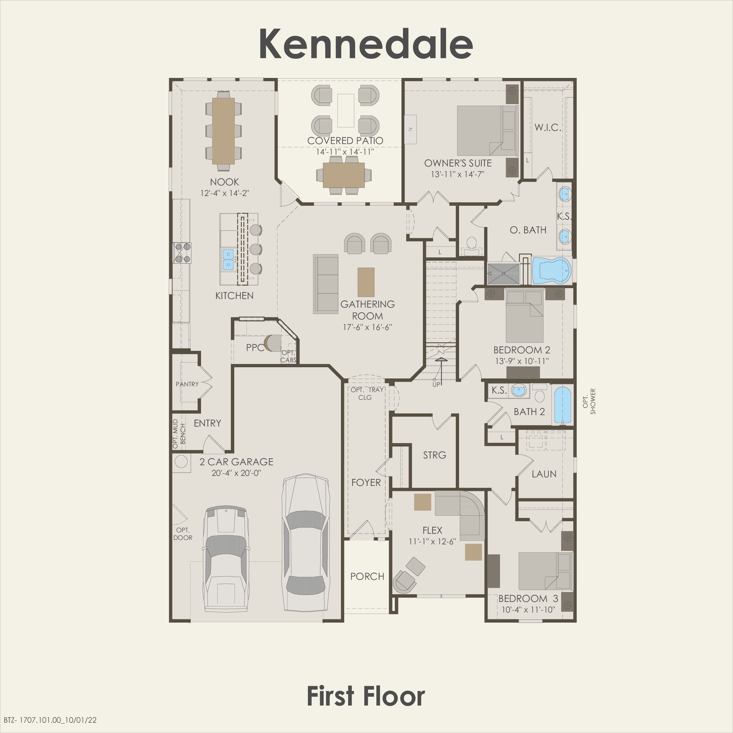 First Floor 3 br / 2 ba
