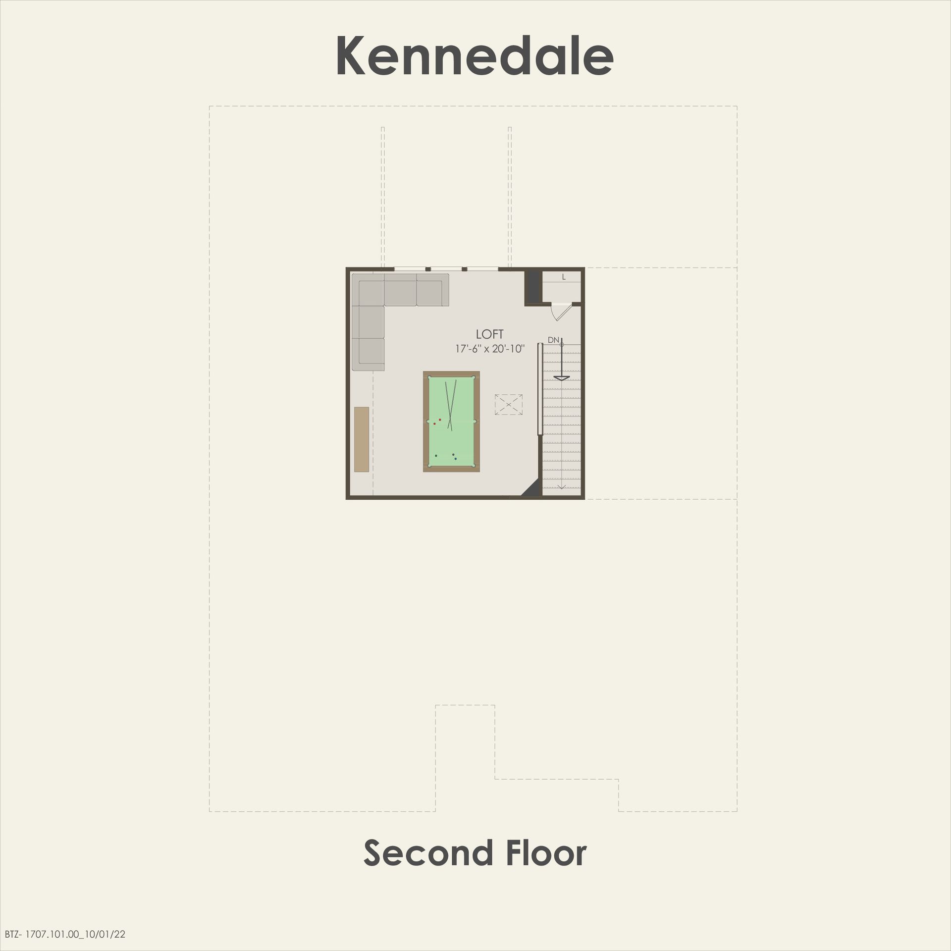Second Floor 3 br / 2 ba