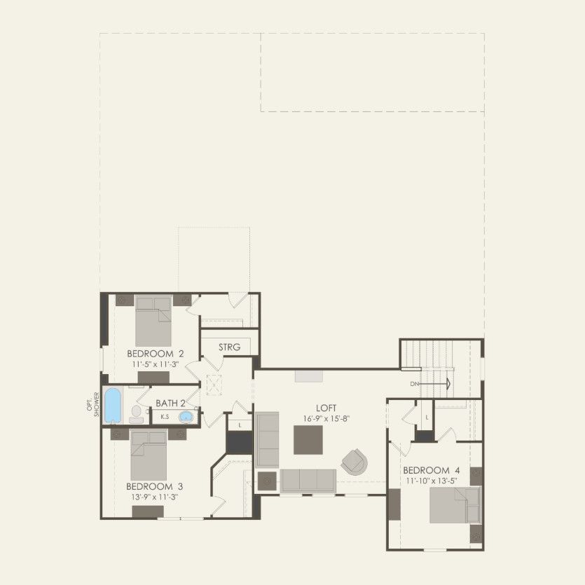 Second Floor 4 br / 2.5 ba