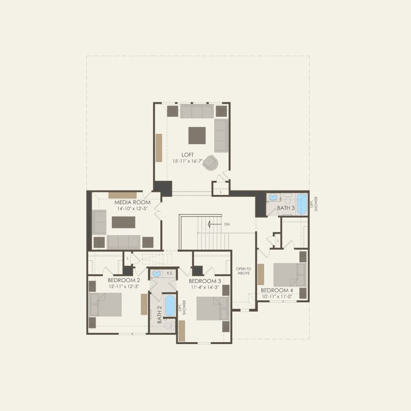 Second Floor 4 br / 3.5 ba