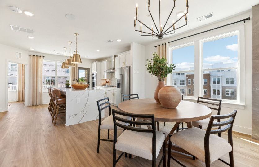 Café Space Between the Kitchen and Gathering Rooms