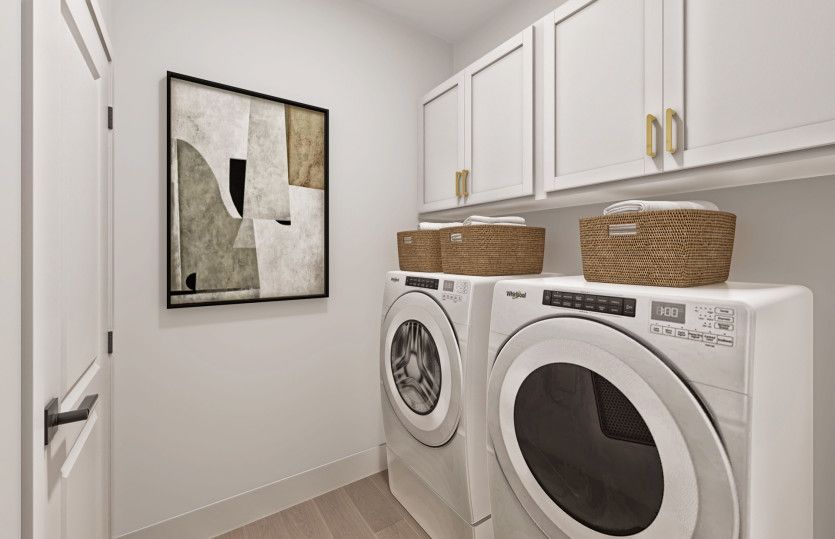 Laundry Room Provides Additional Storage