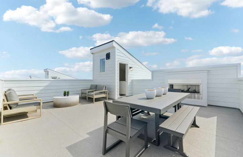 Expansive Rooftop Terrace with Fireplace  - Actual Home