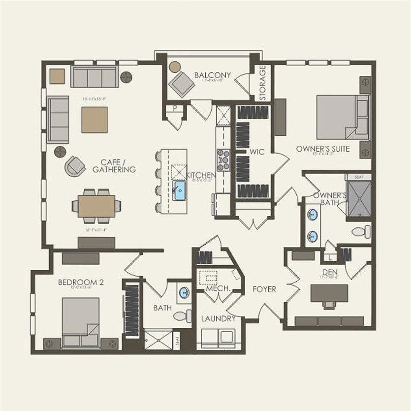 First Floor 2 br / 2 ba