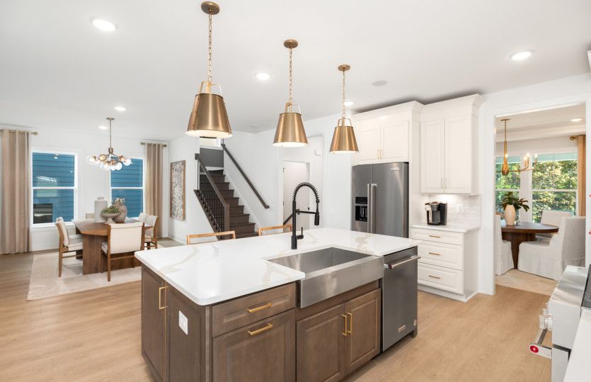 Optional Chef's Kitchen Opens to Café and Gathering Room
