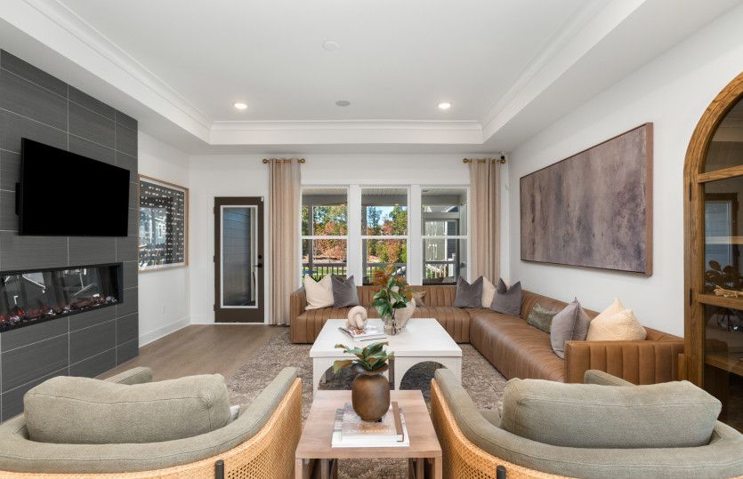 Gathering Room with Optional Tray Ceiling and Access to the Optional Screened Porch