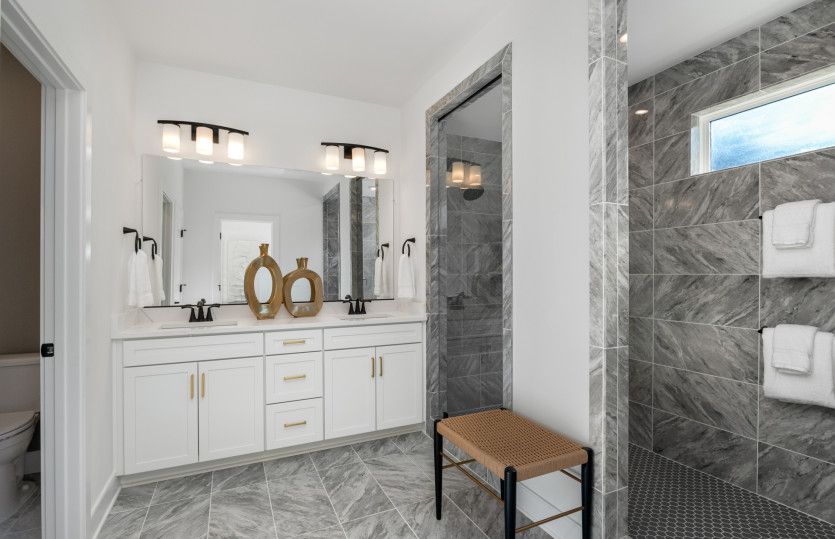 Luxurious Owner's Bath with Ceramic Tile