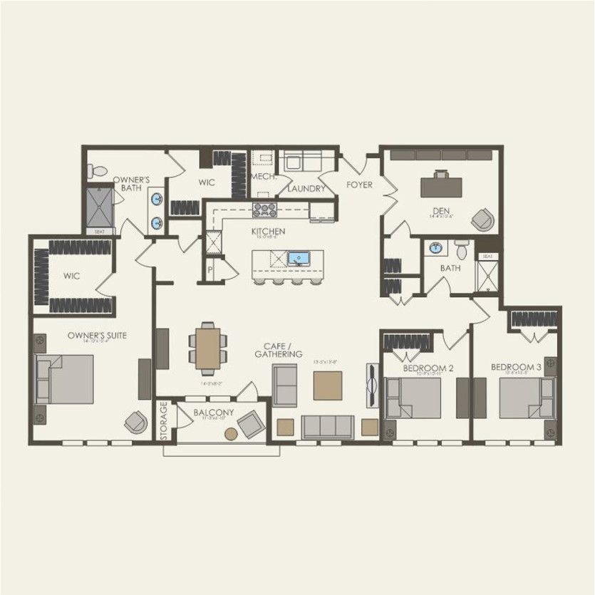 First Floor 3 br / 2 ba