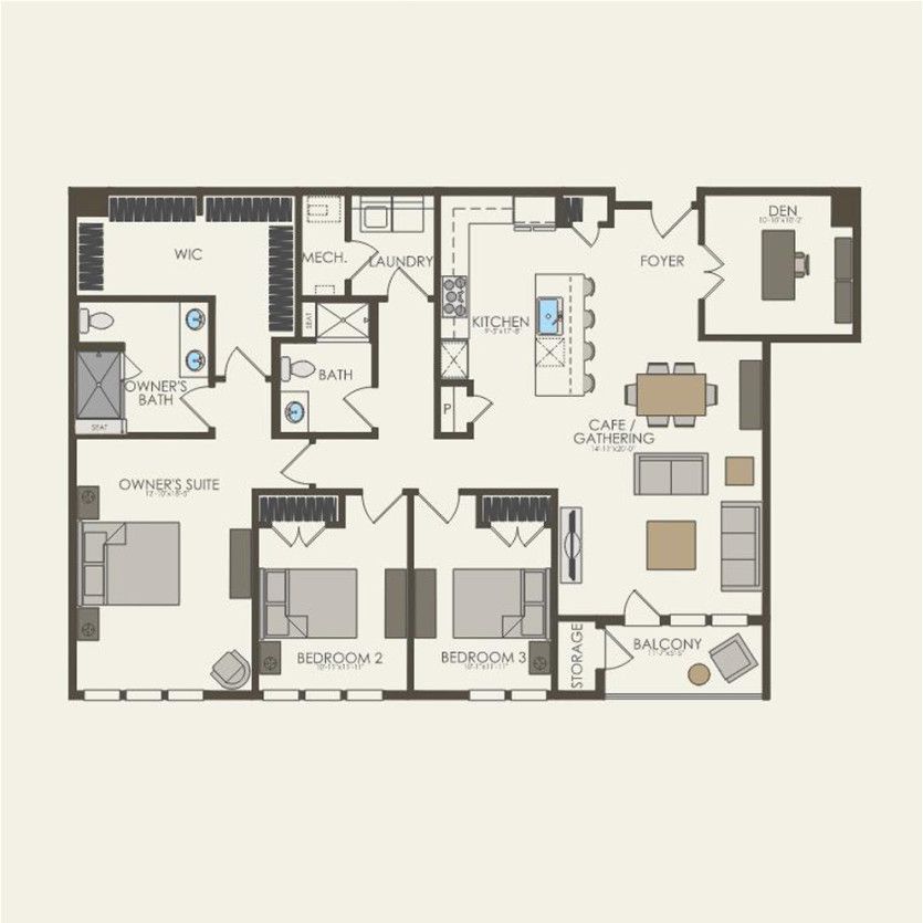 First Floor 3 br / 2 ba