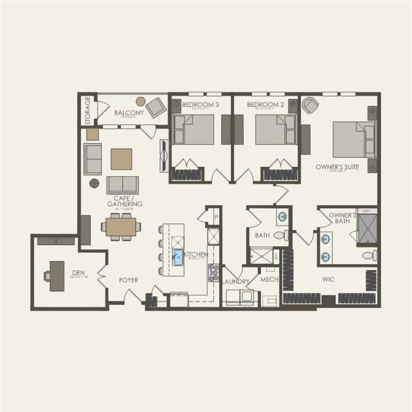 First Floor 3 br / 2 ba