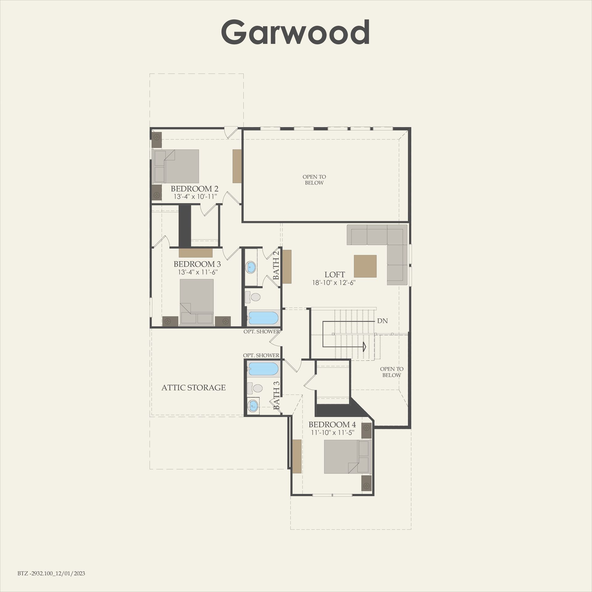 Second Floor 4 br / 3.5 ba