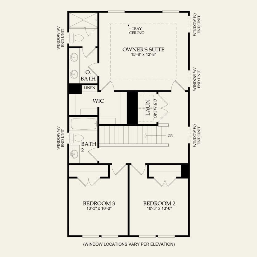 Third Floor 3 br / 2.5 ba