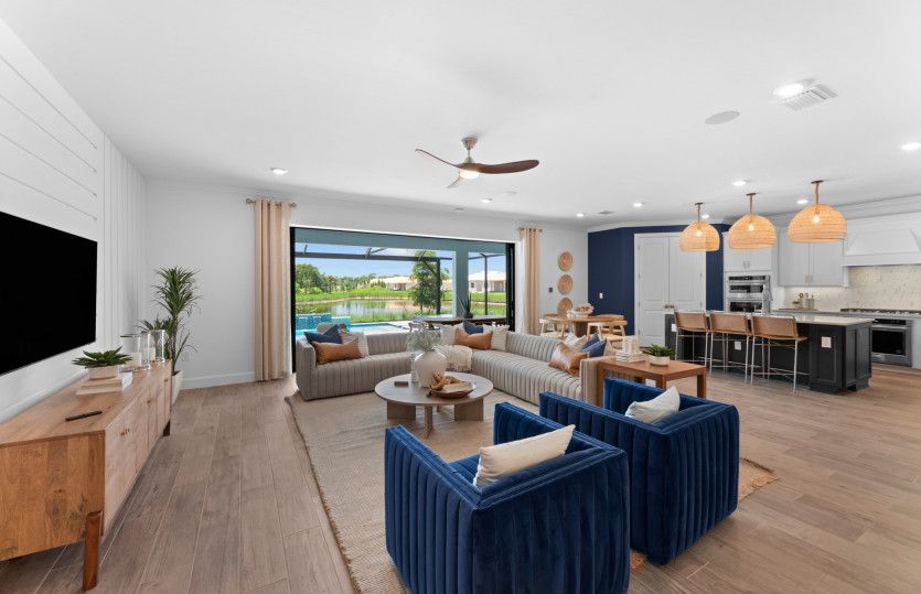 Open flow-through layout