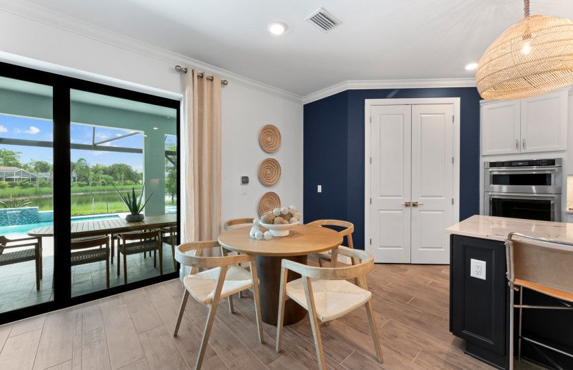 Café located right off the kitchen