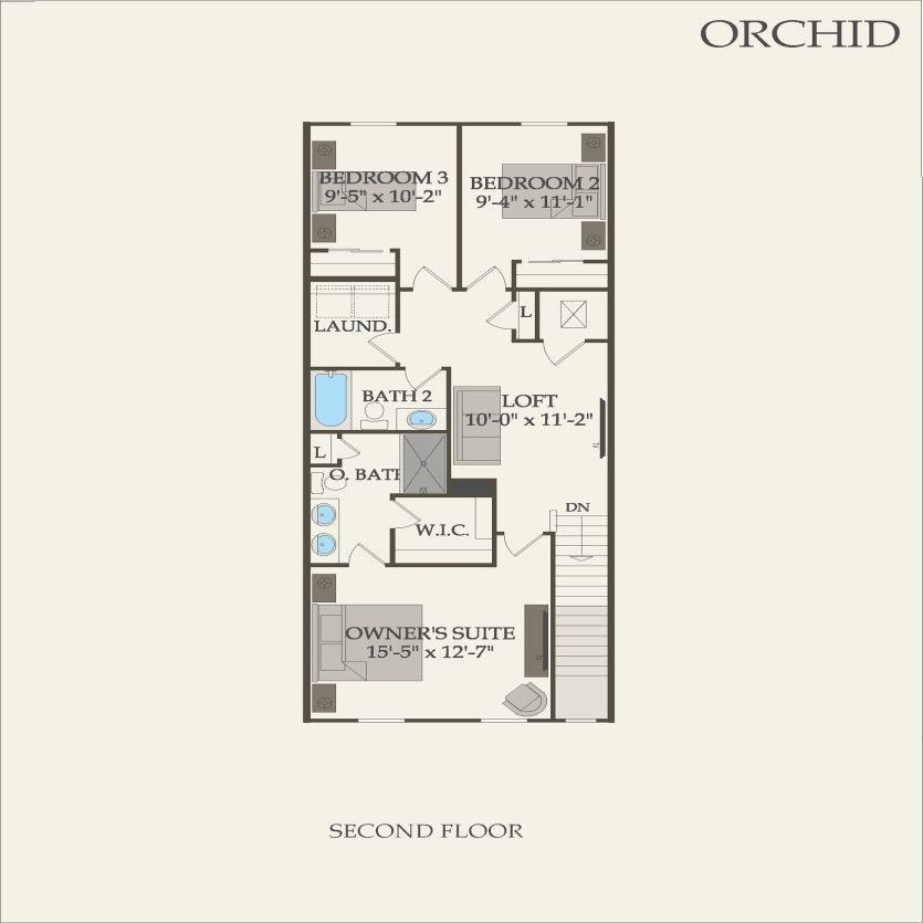 Second Floor 3 br / 2.5 ba