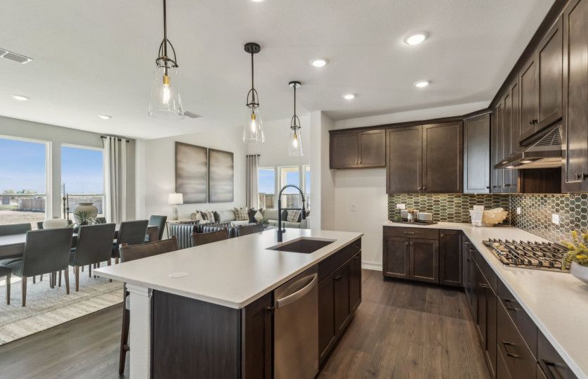 Pendant lighting in kitchen*model representation