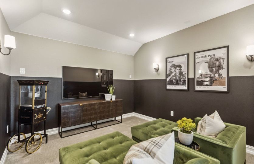 Spacious media room*model representation