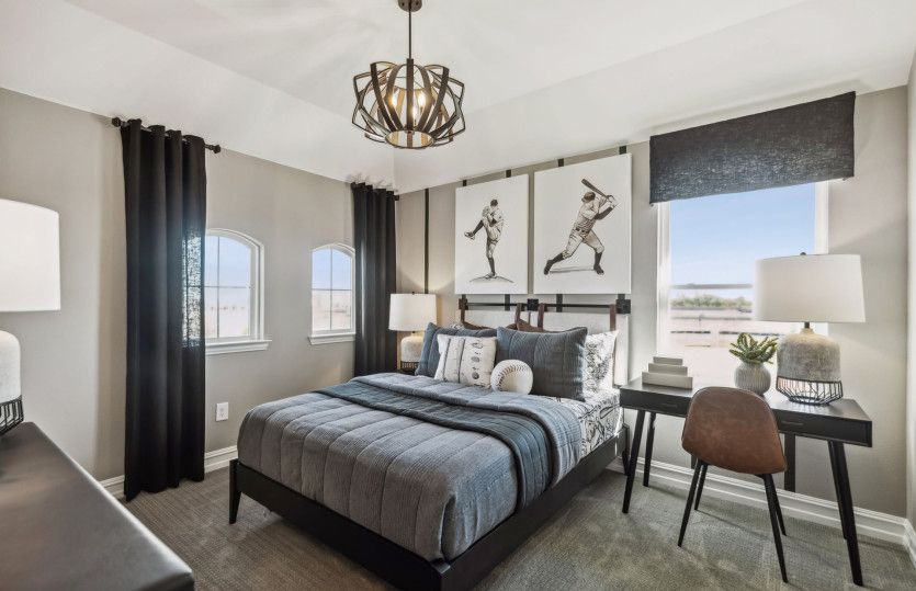 Spacious secondary bedroom*model representation