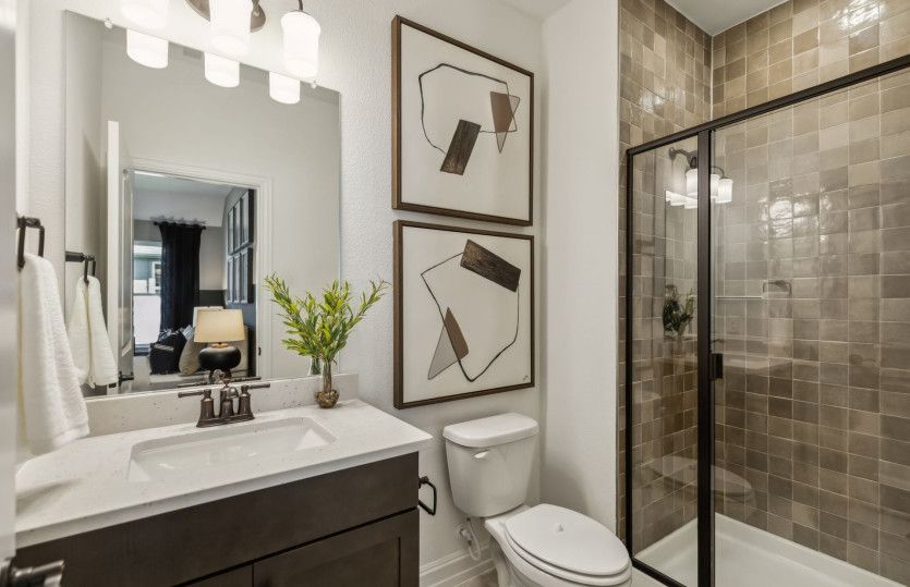 Spacious secondary bathrooms*model representation