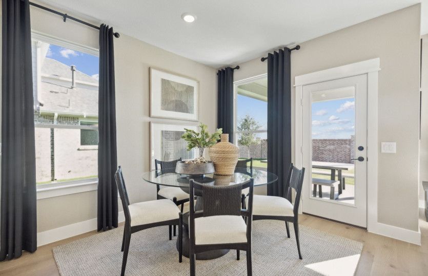 Dining area with large windows