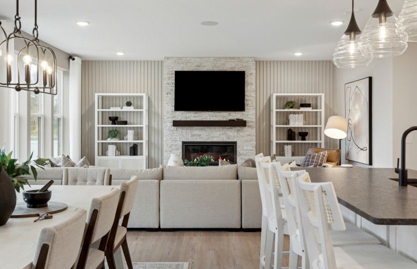 Seamless spaces that bring living, dining, and entertaining together.