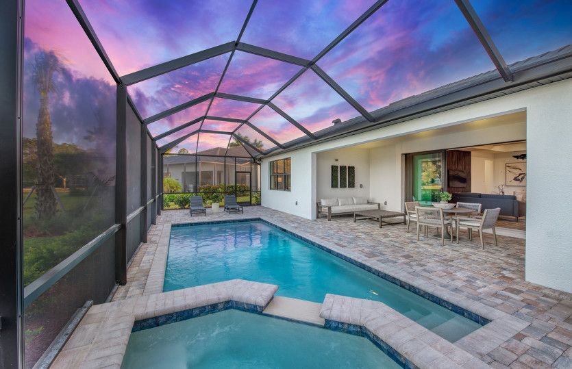 Optional custom screened-in pool & spa
