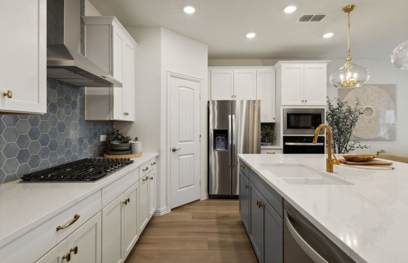 Abundant cabinet space in kitchen