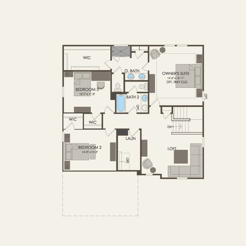Second Floor 3 br / 2.5 ba