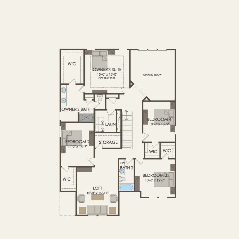 Second Floor 4 br / 2.5 ba