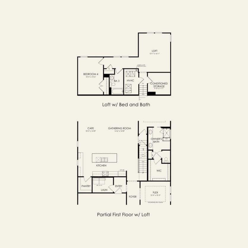 Second Floor 2 br / 2 ba