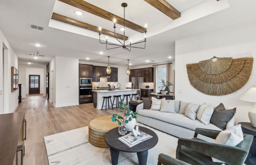 View of main living areas from gathering room *model representation