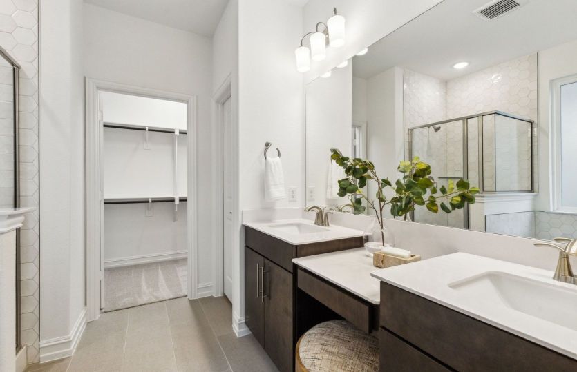Owner's bath with double vanity *model representation