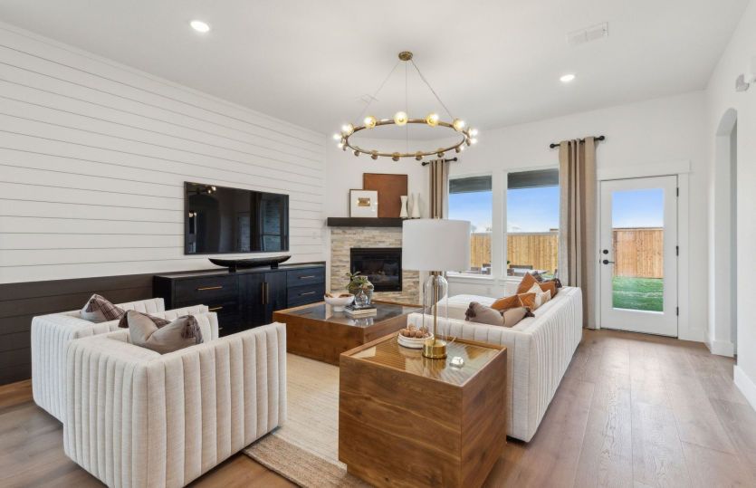 Open-concept gathering room