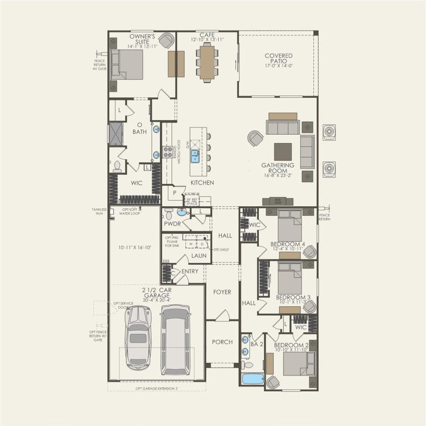First Floor 4 br / 2.5 ba