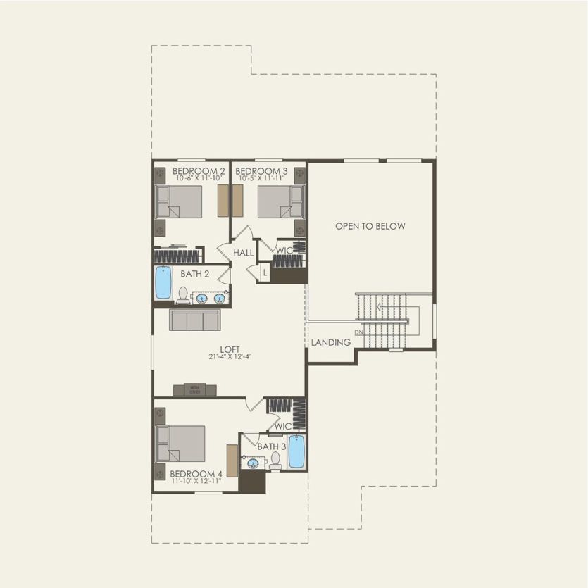 Second Floor 4 br / 3.5 ba