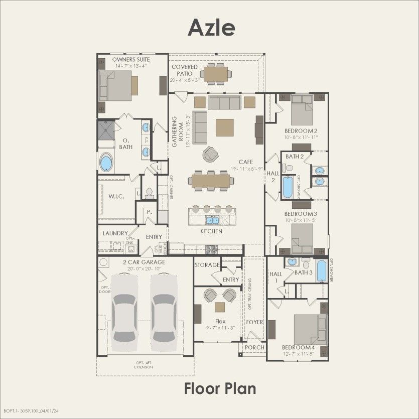 First Floor 4 br / 3 ba