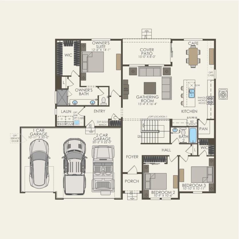 First Floor 3 br / 2 ba